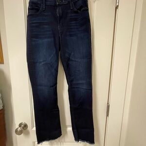 MOTHER Dark Indigo Straight Leg Jeans